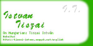 istvan tiszai business card