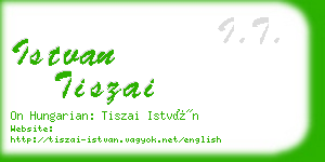 istvan tiszai business card